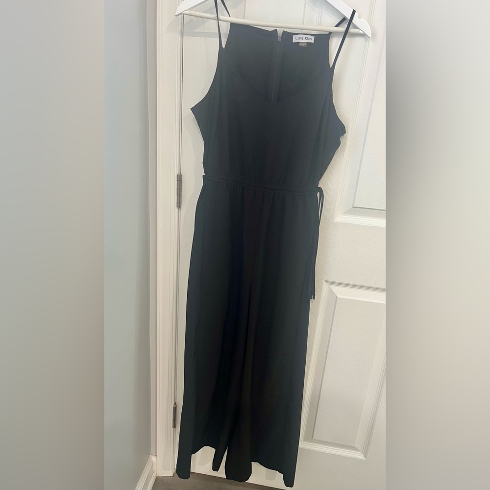 Calvin Klein Black Lightweight Jumpuit with side ties!